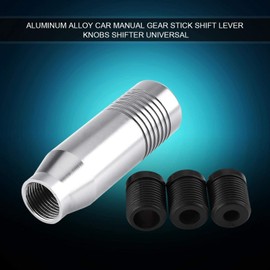 Yosoo Manual Gear Lever Aluminium Alloy Car Gear Lever Knob Gear Lever Universal (Silver) for Gear Knob Car Gear Knob Gear Knob, silver, Design: