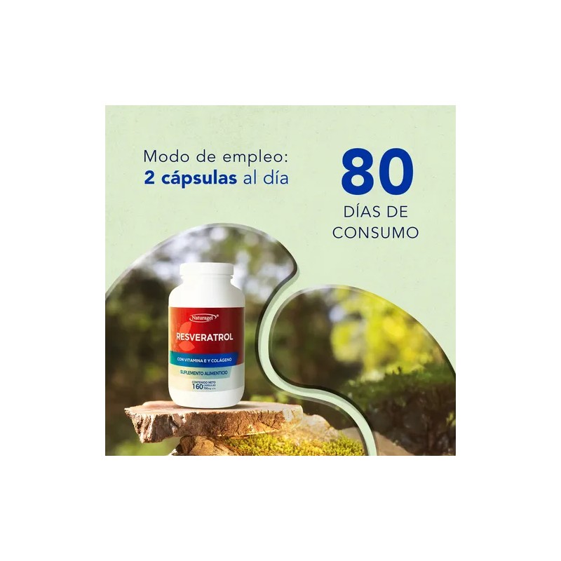 Resveratrol Vitamina E 160 Cápsulas Naturagel