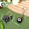 Neptniopllab 2PC Keychain-8 Ball Billiard Keychain + Lucky Dice Keyring