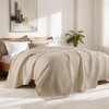 Exclusivo Mezcla 100% Cotton Waffle King Size Blanket, Khaki