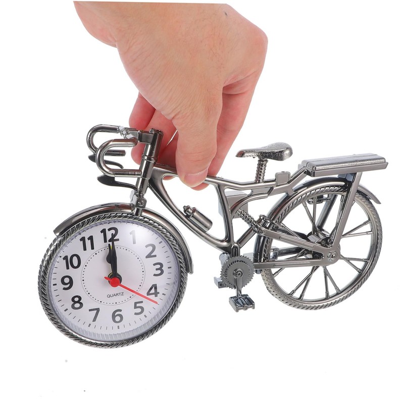 Mobestech Bicycle Alarm Clock Creative Clock for Desktop Decoration Lightweight