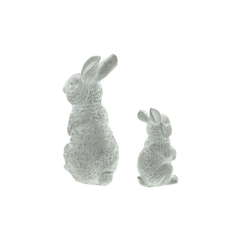 FRANK FLECHTWAREN Rabbit Washed, Set of 2, Cement, Heavy Quality,