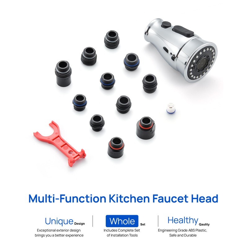 Kitchen Faucet Head Replacement, Pull Down Faucet Spray Head, 3