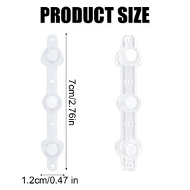 lasuroa 10pcs Clear Boutonniere Magnets, 3-Heart Floral Boutonniere Magnets Magnetic Corsage Fasteners Clothing Crafts Clips Kit Brooch Pins Supplies for Men Wedding Bride Corsage Making Accessories