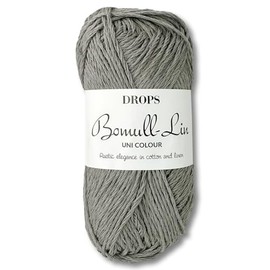 Frida's Wollhaus Drops 50 g Bomull-Lin Cotton Blend Yarn Knitting Crochet Wool Yarn 9 Colours (20 | Grey Blue)