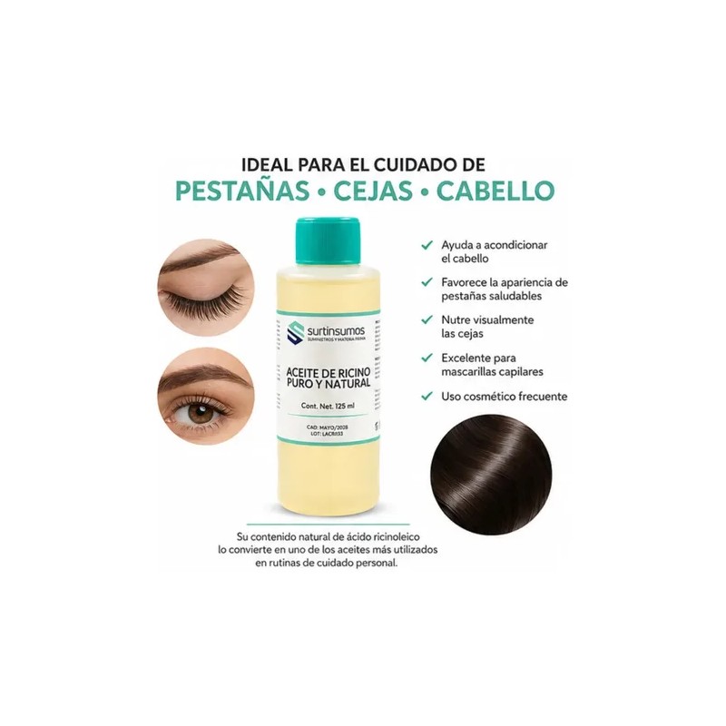 Aceite De Ricino Puro Natural 125 Ml