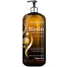 Majestic Pure Majestic Pure Biotin Conditioner for Hair - Thickening & Volumizing Conditioner, with DHT-3 Blocker, Keratin & Rosemary Oil, Sulfate Free, All Hair Types Hair Conditioner, 16 fl oz