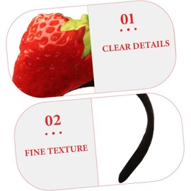 Strawberry Headband Hair Bands Skin Care Hair Tie Spa Headbands (Red, One size)