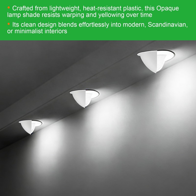 Qlvily 4-Pack Opaque Stick-On Half Shades for 6" Recessed Ceiling