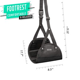 Arsaha Portable Foot Hammock - Airplane Travel Essentials, Reduces Swelling with Memory Foam