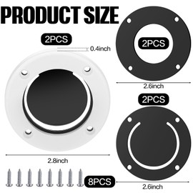 Threlaco 2 Sets Boat Parts Boat Self Bailing Cockpit Mounted Scupper Valve Include 2 Pcs 2-7/8 Inch Scupper Valve and 4 Pcs 1 1/2" inch Flapper Replacement for Hull Repair