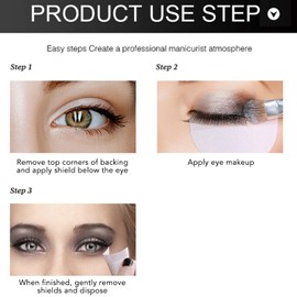 100PCS Eyeshadow Shield, Half Moon Shaped Prevent Makeup Residue Eyeshadow Pad Stencils Eyeshadow Patches for Eyelash Extensions Lip Makeup