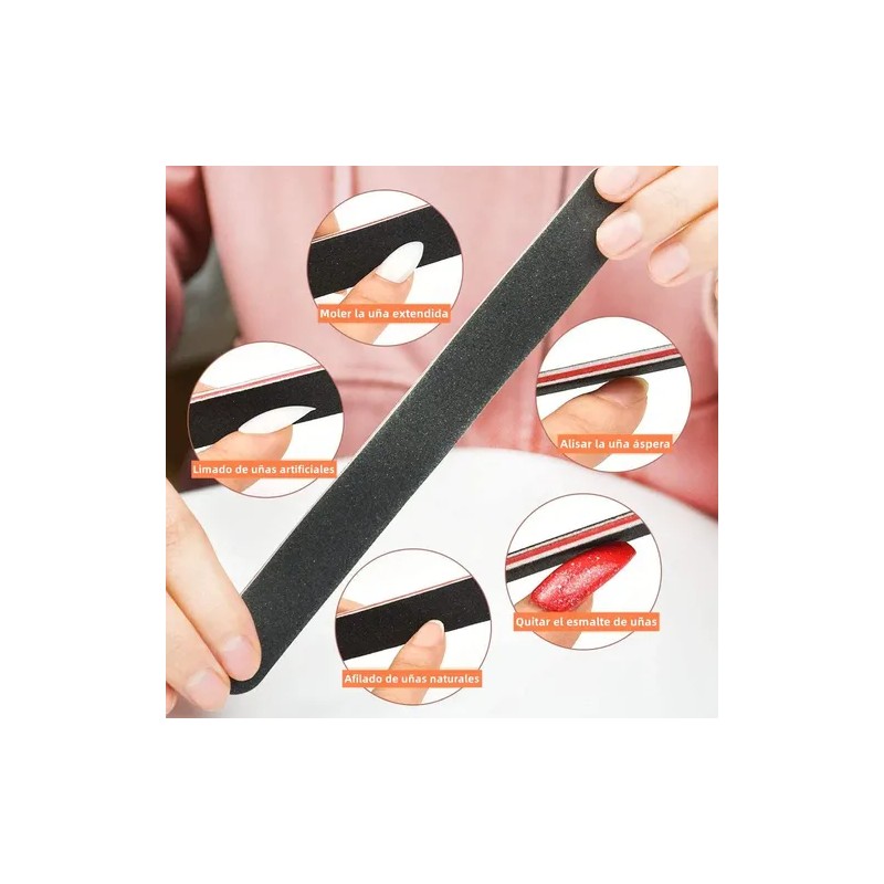 13 Limas Para Uñas Manicure Sponge Y Pulidores Profesionales