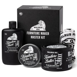 Walrus Oil - Furniture Finish Master Kit - Includes Furniture Finish, Furniture Butter, Furniture Wax, Polishing Rag, and Special Box