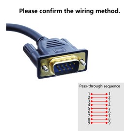 LANMINGLEL Short DB9 RS232 Serial Cable, 9 Pin RS232 Com Port Connection Cable, 90 Degree DB9 Male to Male Cable for Data Communication (Male to Male)