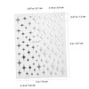 VICASKY Manicure Stickers Silver Stars 5 Sheets Star Nail Charms