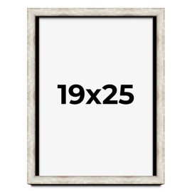 19x25 Shadow Box Brushed Rustic Silver Display Frame | 1.5 Inch Deep | 1.25 Moulding Width | Includes Shatter Resistant Acrylic Plexiglass, Foamboard Backing, and Hanging Hardware