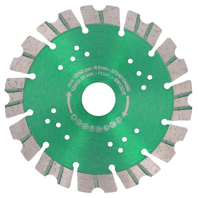 PRODIAMANT Premium Diamond Cutting Disc Concave Turbo 125 mm x