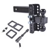 Black 6 inch Drop/Rise 22,000LBS Adjustable Trailer Hitch Drop Hitch