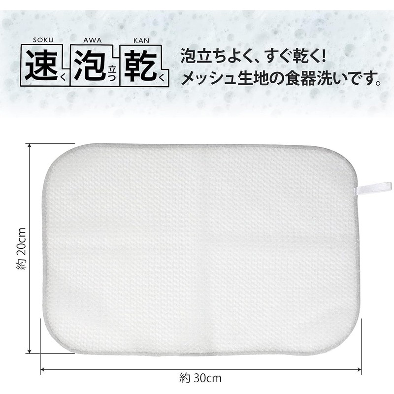 Wise Fast Foam Drying Antibacterial Mesh Dishwashing x 5 Piece