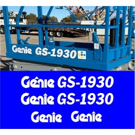 Aftermarket 4pcs Decal Kit for Genie GS-1930 Decal Kit Scissor Lift Stickers USA Made GS1930