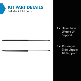 TRQ TRQ Driver & Passenger Side Liftgate Lift Support Shock Strut Set Compatible with 2019-2021 Toyota Corolla
