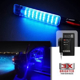 4/Pcs H2 Led Door Panel Lamp Lights for H-ummer H2 2003 2004 2005 2006 2007 2008 2009 Ice Blue LED Under Doors Footwell Courtesy Step Projector Warning Lights Assembly Replace OEM 15021518 15021517