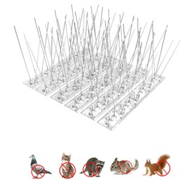 MeiZhongKai Pigeons Spikes,Stainless Steel Pigeons Spikes 3.4Ft for Outdoor Wall Fence (17.7FT)