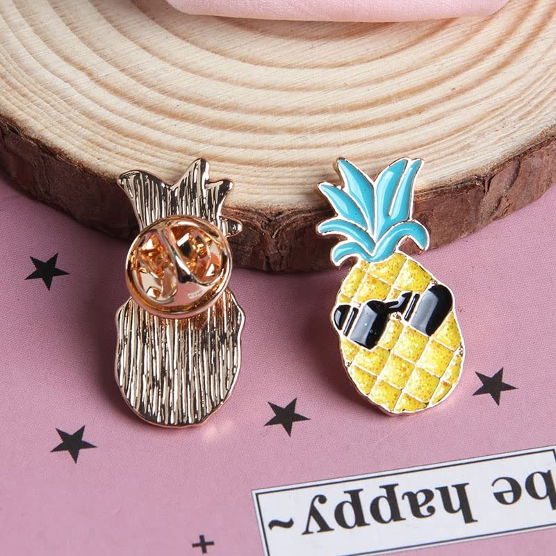 Opexicos 2Pcs Pineapple Enamel Pin Badge Brooch