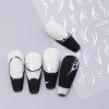 Unbranded 4Pcs Set Nail Stickers Abstract Line Self-Adhesive Slider Peel
