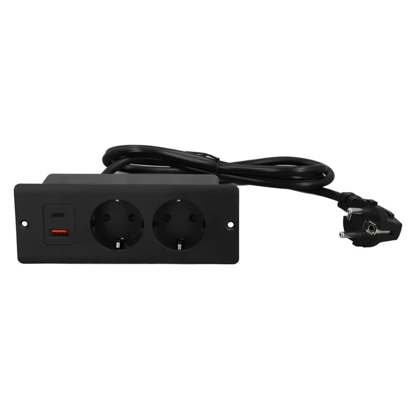 Recessed Socket 2 Outlets with PD20W USB C USB A