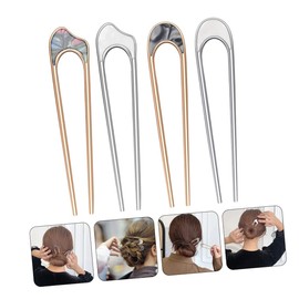 Beavorty Pcs u Shape Hairpin Stick Hairpin Clip for Girl Vintage Alloy Hair Fork Chopsticks Styling Accessories