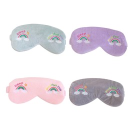 Baluue Sleeping Eye Mask Rainbow Embroidery 4 Pack Multi-use Headband for Girls Women and Mothers Random
