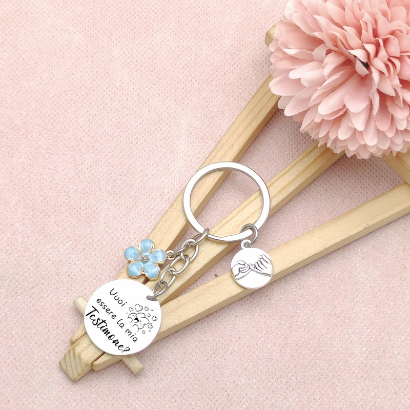 MNBVBV Gift Witness Keyring "Willst du mein Trauzeugin sein" Gift