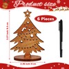 Faccito 6 Pieces Christmas Place Name Settings Freestanding Wooden Christmas