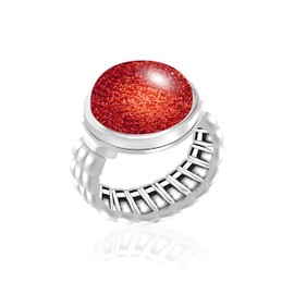 ANDANTE Chunk Ring for Chunks Click Buttons Elastic 14 mm - 16 mm for Narrow Fingers, For