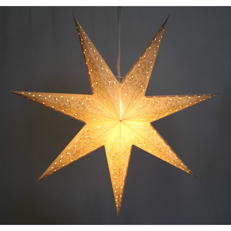 DARO DEKO Star Illuminated for Hanging with E14 Socket Cream