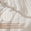 Amélie Home Plush Fleece Comforter Set Queen Size, Cream White
