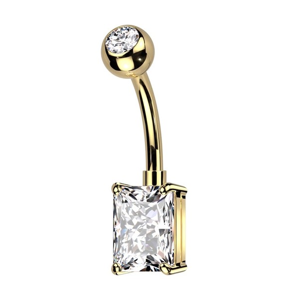 Pierced Owl 14GA ASTM F-136 Implant Grade Titanium Prong Set