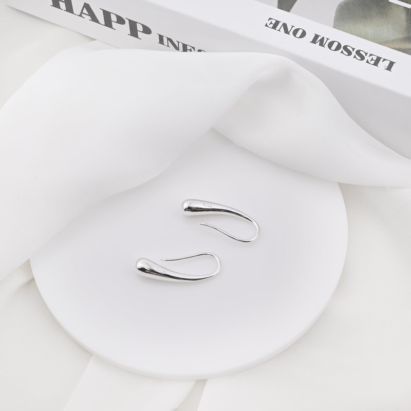 Silber Teardrop Pull Through Ohrringe Silber Ohrringe Drop Dangle Ohrringe