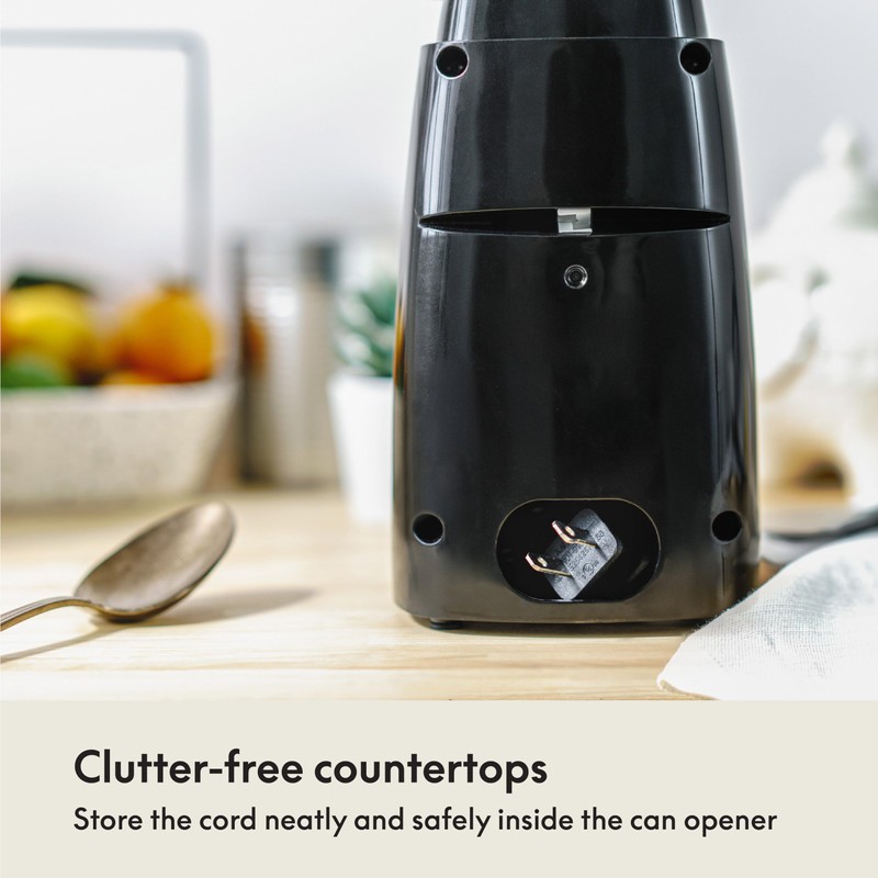 bella Electric Can Opener and Knife Sharpener, Removable Cutting Lever,