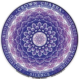 Crown Chakra - Window Sticker/Decal - Circular 4.5" Translucent