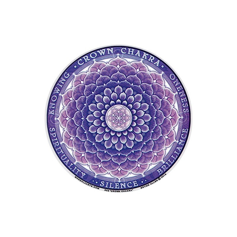 Crown Chakra - Window Sticker/Decal - Circular 4.5" Translucent