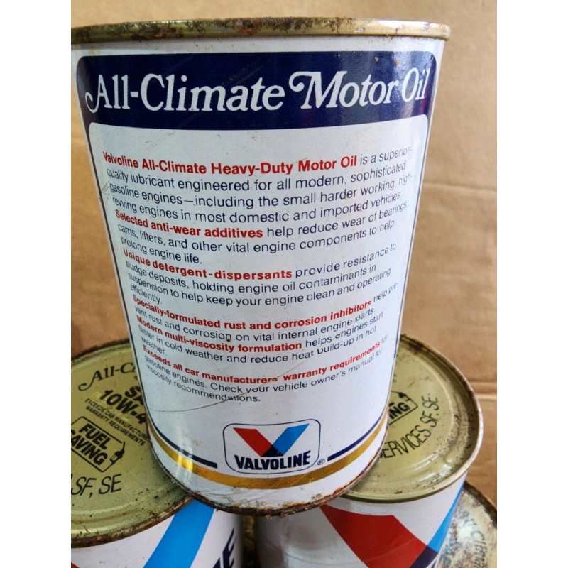 Valvoline Vintage Valvoline All Climate Motor Oil Can Full 1Q