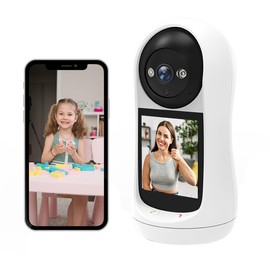 Baby, Child, Elderly, Two-Way intercom Monitor with 360° Rotating Camera and Display