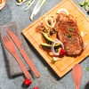 Travel Cutlery Set with Case, Portable Dark Wheat Straw Silverware