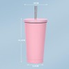 Stainless Steel Straw Cup Reusable Water Bottle Vacuum Cup Gift