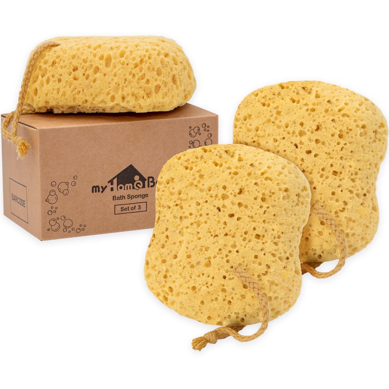 myHomeBody Esponja de baño de alta calidad, esponja de lufa