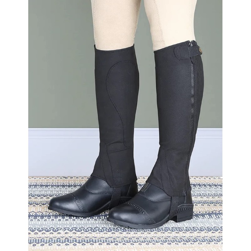Shires Moretta Childs Amara Suede Half Chaps in Black -
