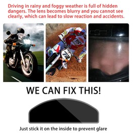 NOUKAJU Universal Motorcycle Helmet Visor+Anti Fog Film, Helmet Face Visor,Anti Fog Film,Anti-Glare, Motorcycle Helmet Shield, High Light Transmittance(Visor 1pack+Anti Fog Film 1pack)